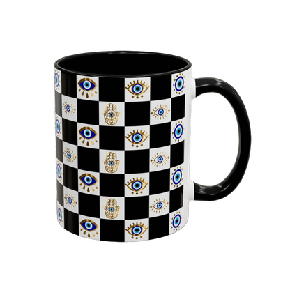 Spiritual Morning Protection Set | Evil Eye Doormat Mug Coaster Bundle