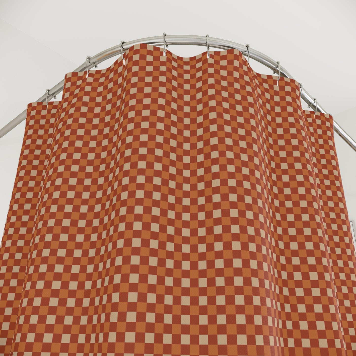 Rustic Checkered Shower Curtains