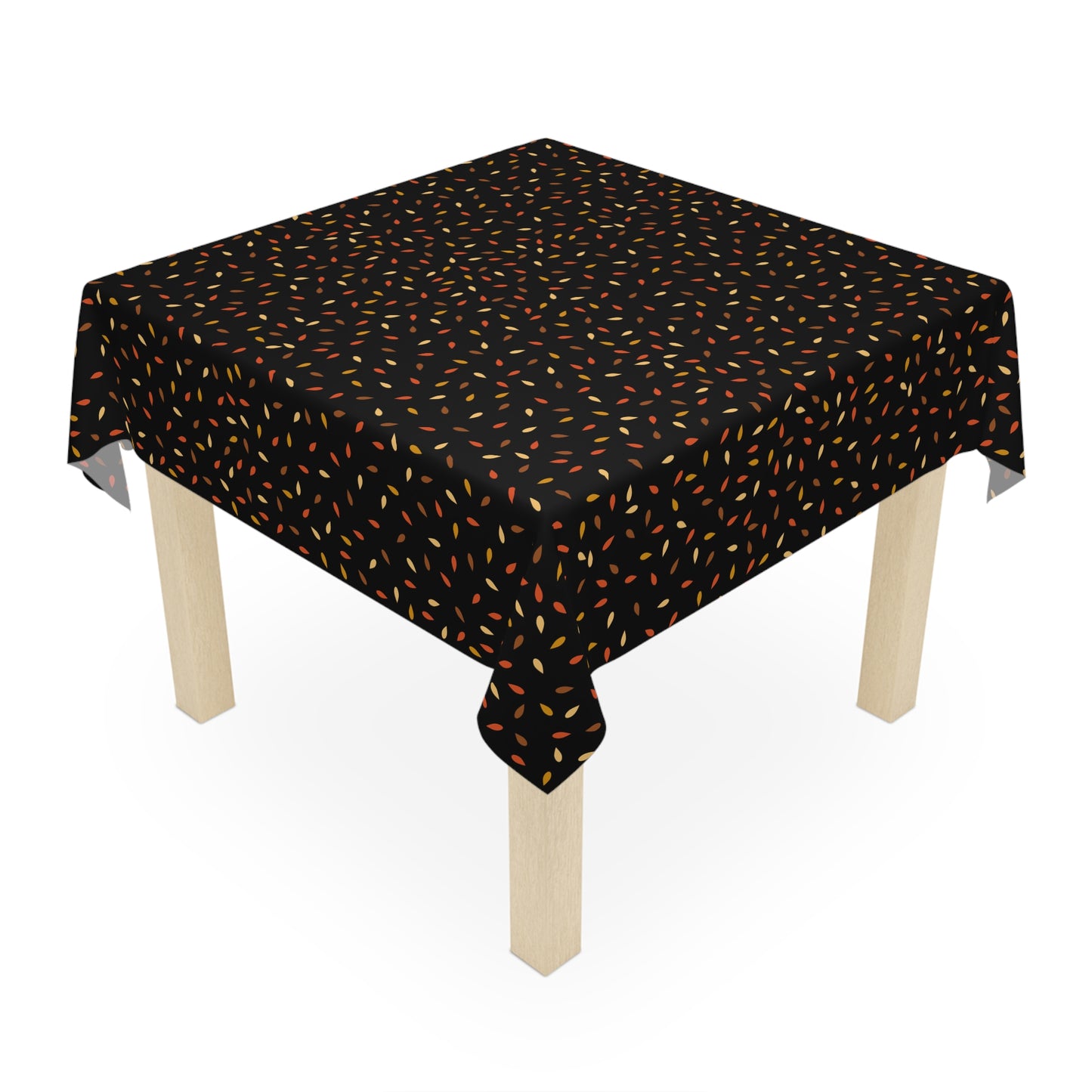 Fall Leaves Droplets Mudcloth Tablecloth