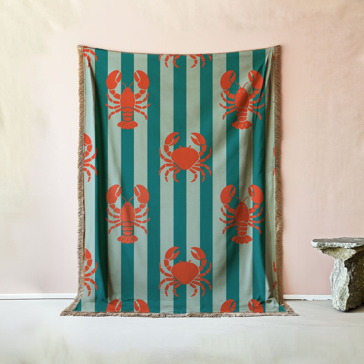 Lobster Woven Blanket