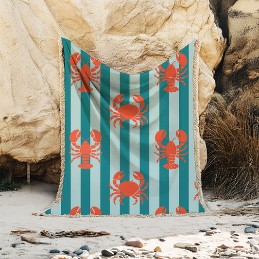Lobster Woven Blanket
