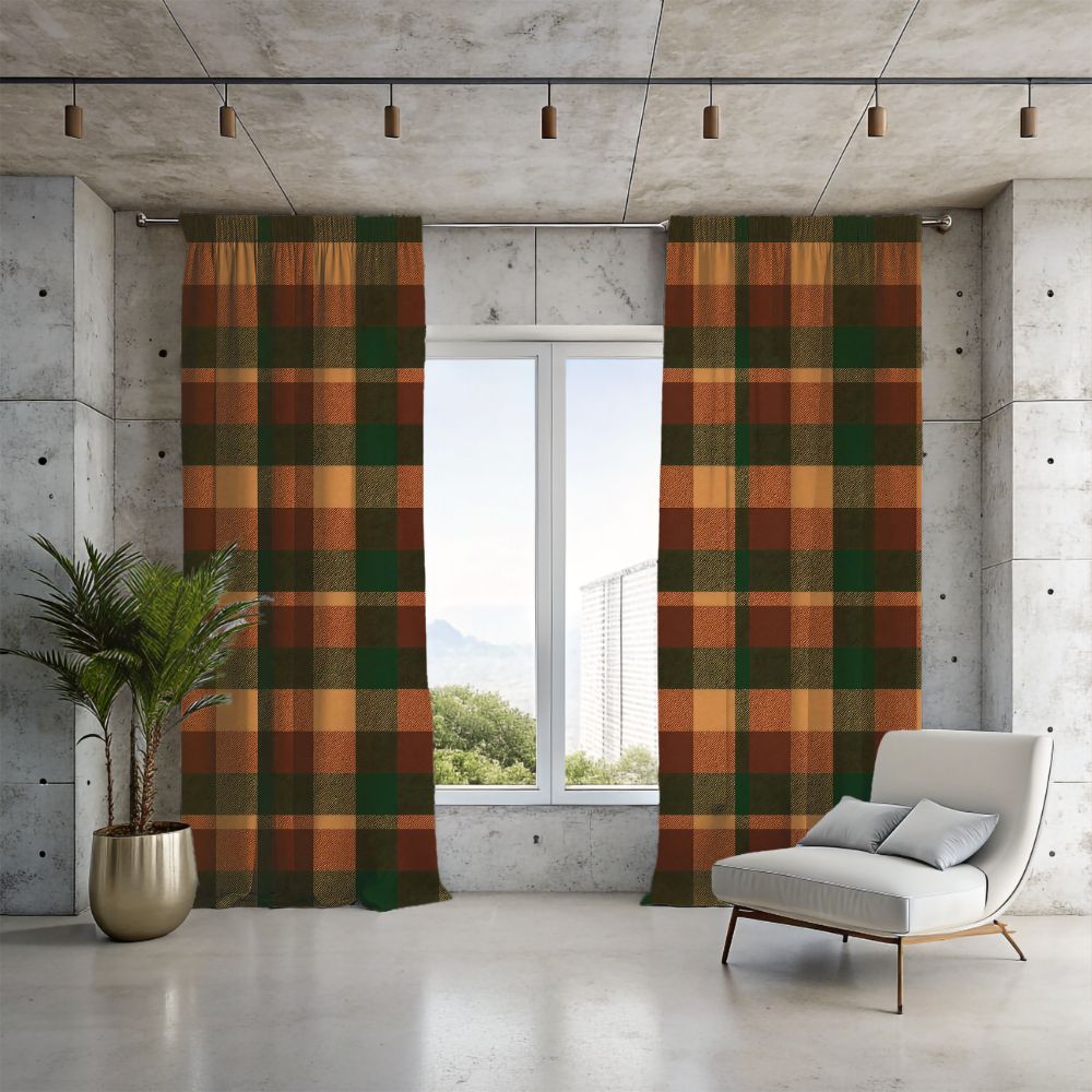 Bohemian patterned curtains for living room