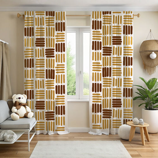 Mudcloth blackout curtains for bedrooms