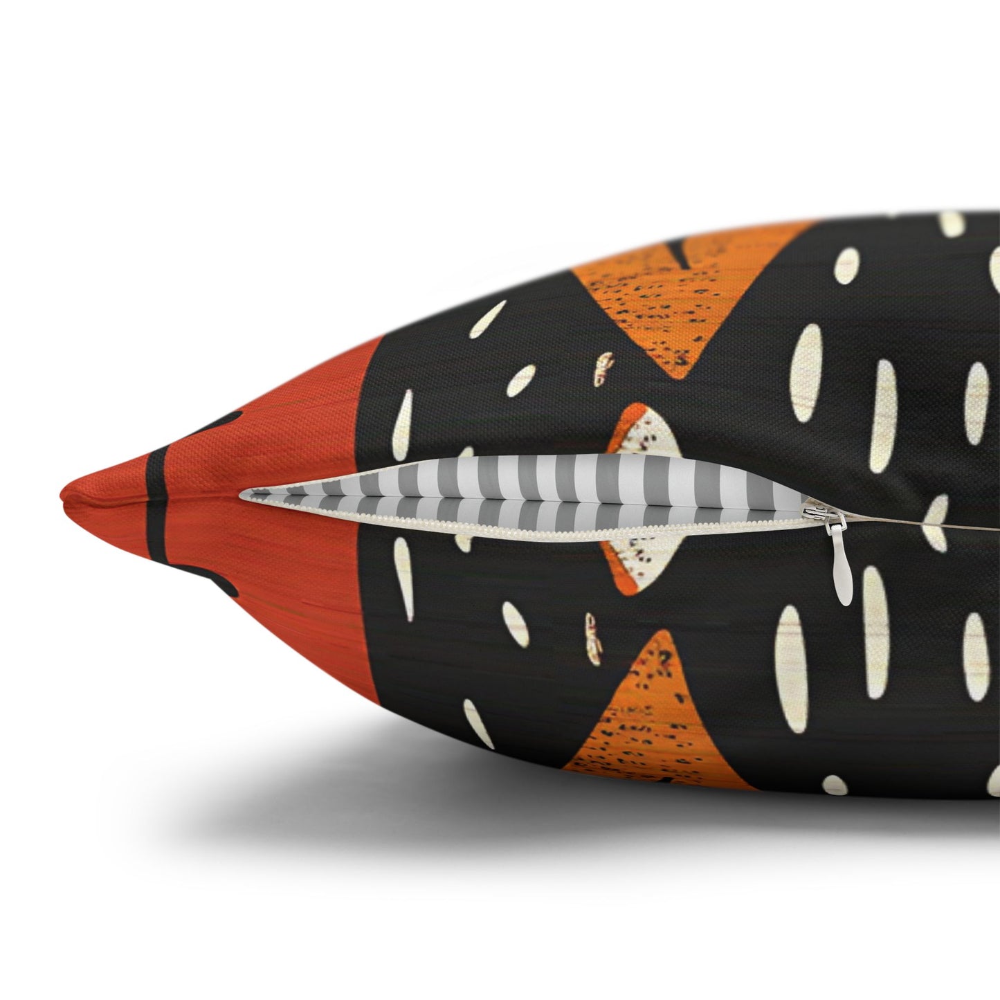 Decorative pillow with a fox design on a white background