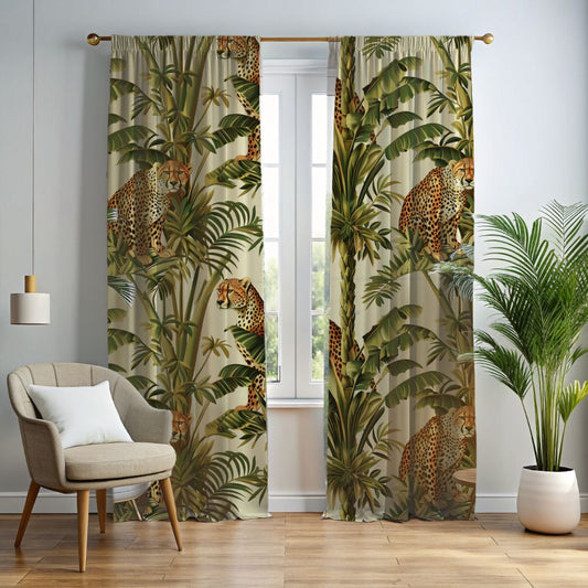 Cheetah Jungle Blackout Window Curtains