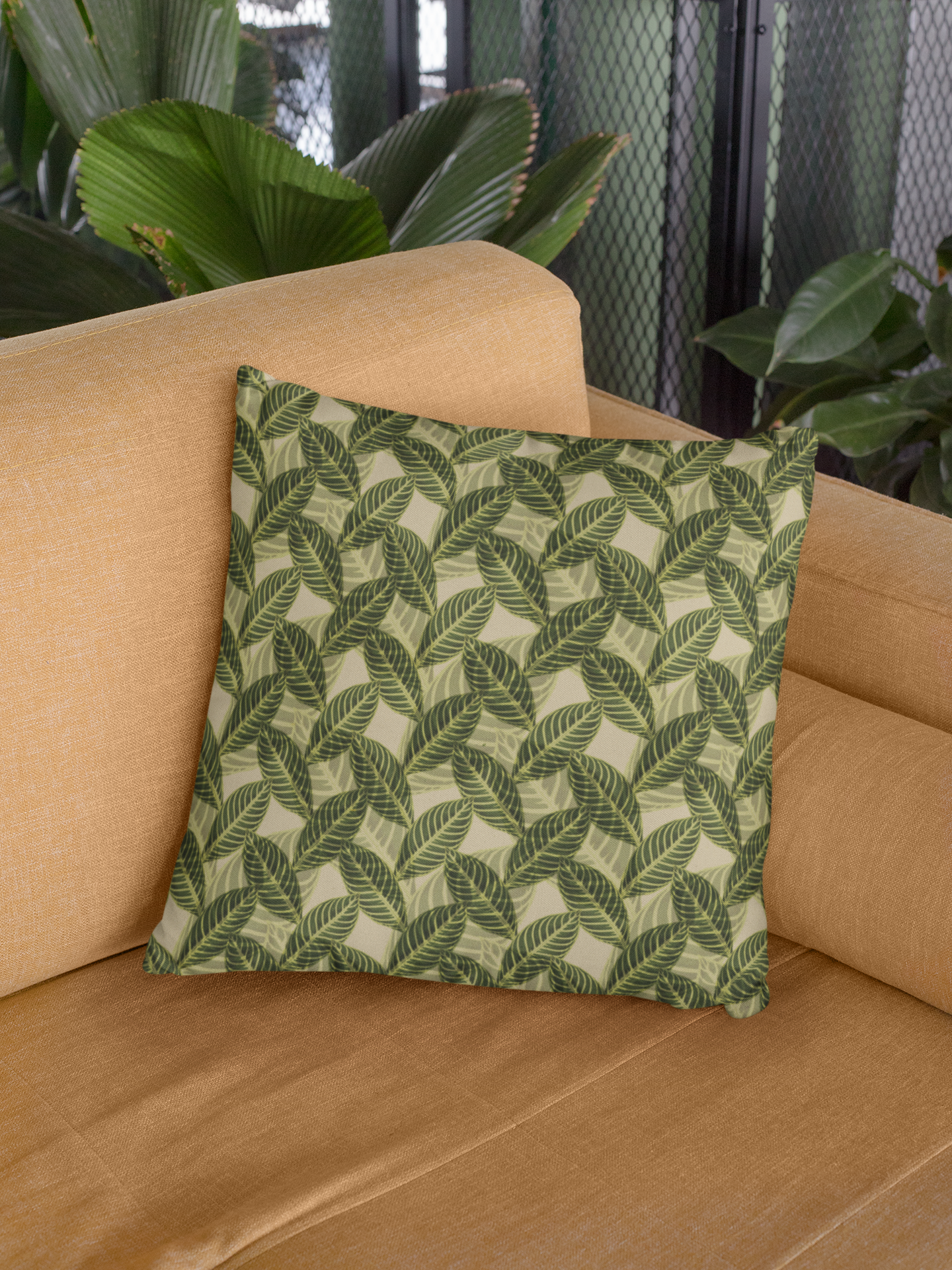 Vintage Leaves Throw Pillow & Cover-Sanktuari Decor