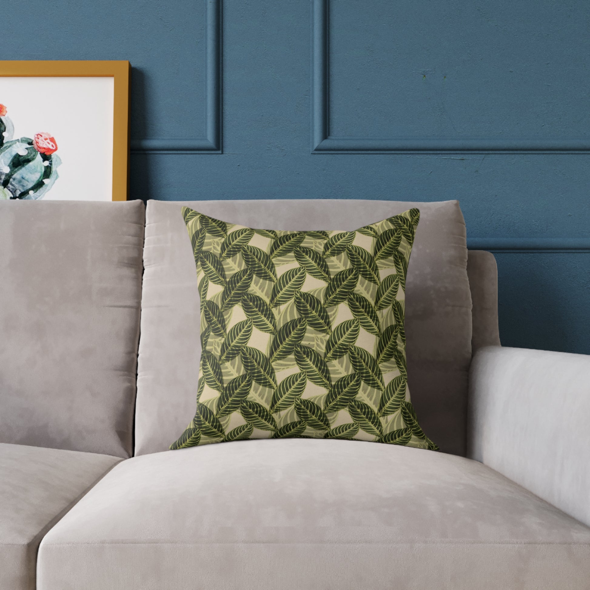 Vintage Leaves Throw Pillow & Cover-Sanktuari Decor