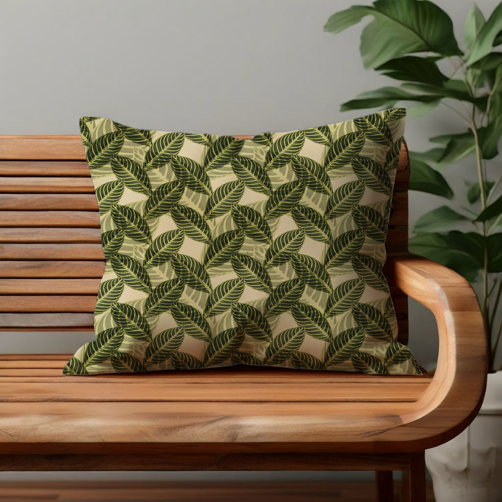 Vintage Leaves Throw Pillow & Cover-Sanktuari Decor