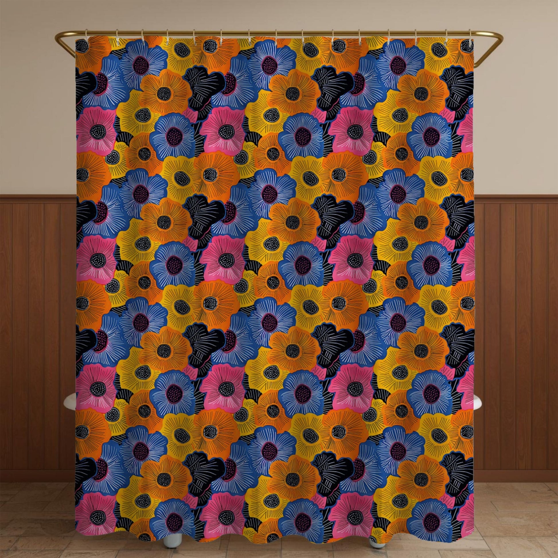 mudcloth shower curtains