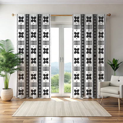 African print window curtains for living room