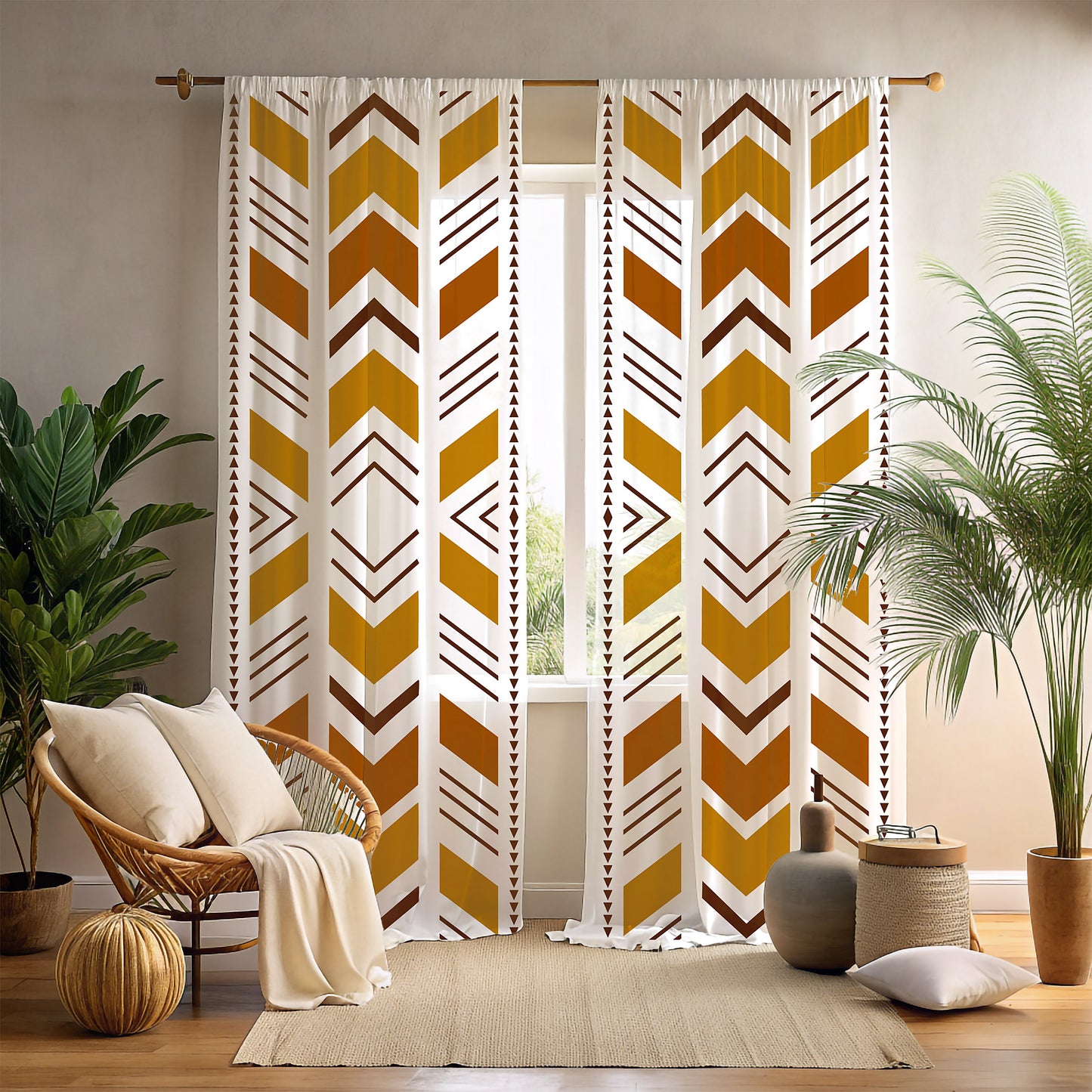 Mudcloth blackout curtains for bedrooms