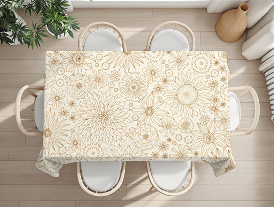 Boho Floral Tablecloth