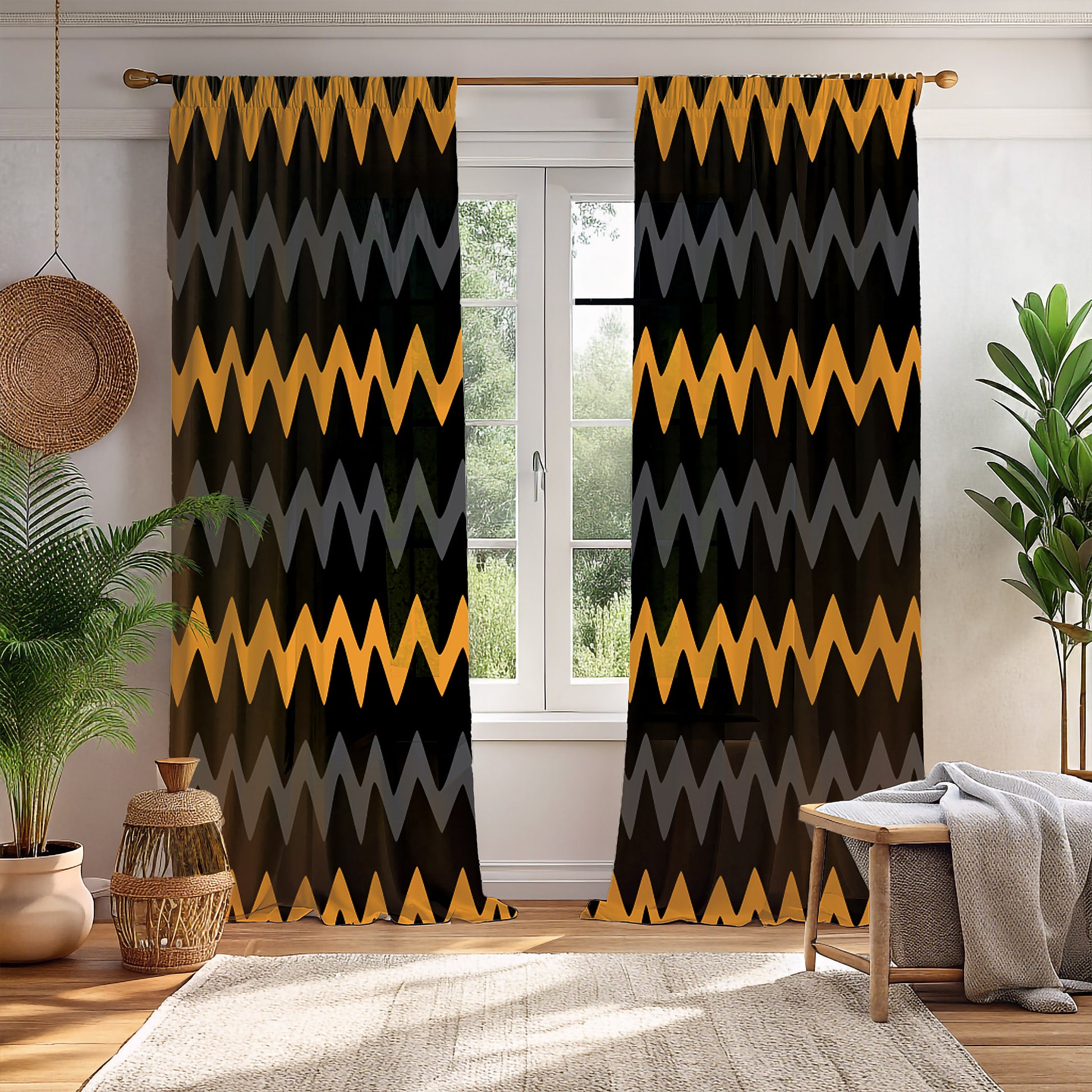 African decor window coverings for home