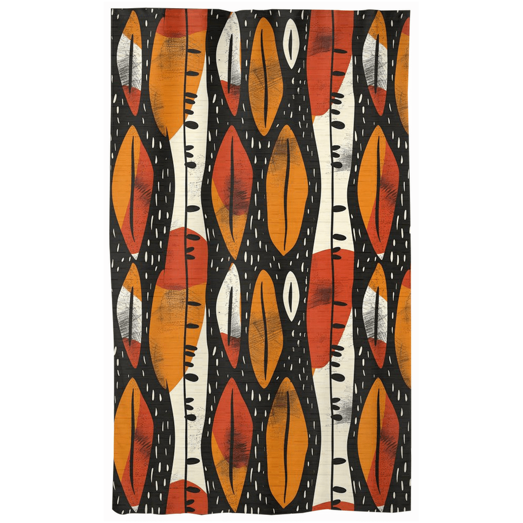 Abstract Tribal Leaf Curtains - SANKTUARI DECOR