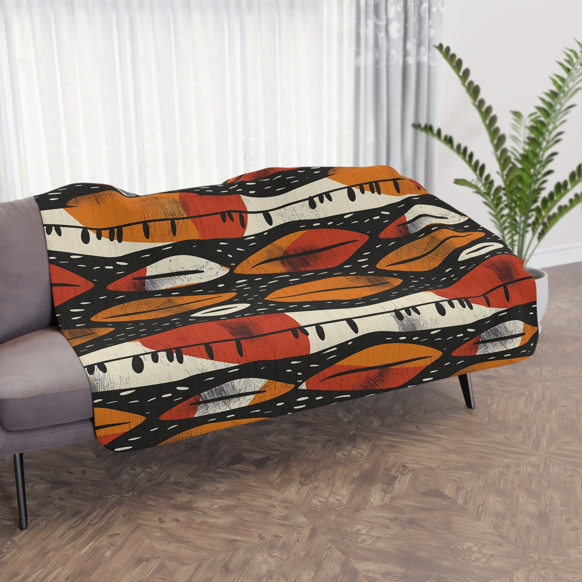 Abstract Tribal Sherpa Blanket - SANKTUARI DECOR