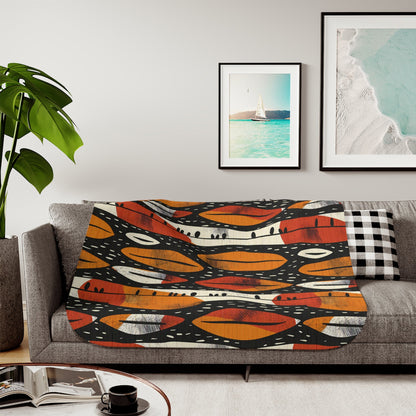 Abstract Tribal Sherpa Blanket - SANKTUARI DECOR