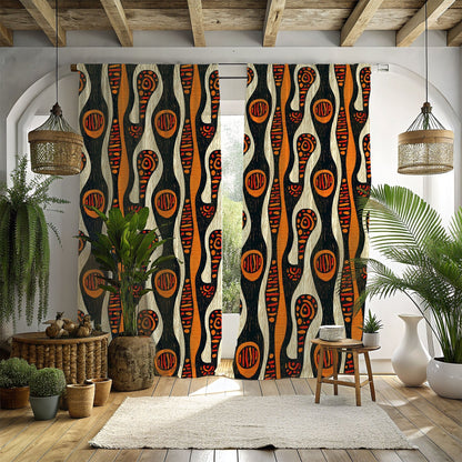 African decor window coverings for home