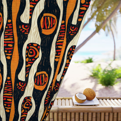 Bohemian patterned curtains for living room