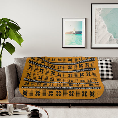 African Cowrie Shells Sherpa Blanket - SANKTUARI DECOR