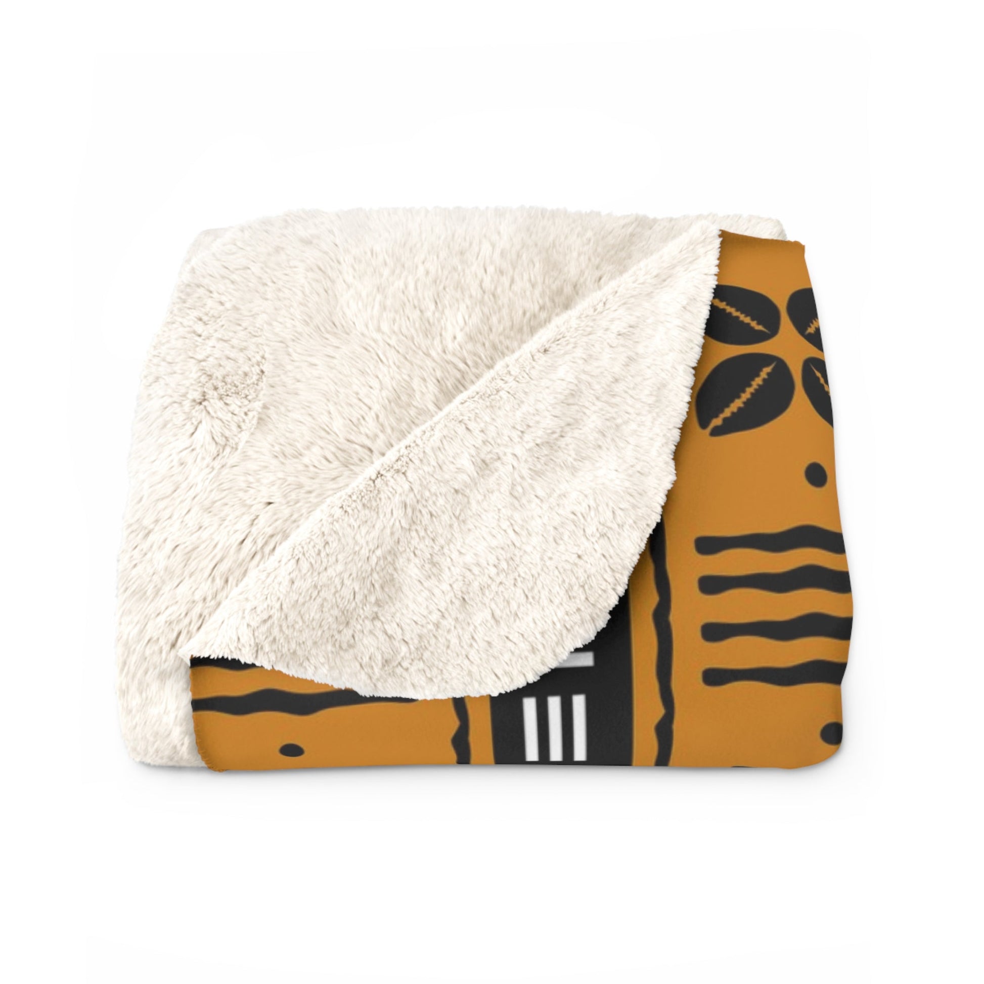 African Cowrie Shells Sherpa Blanket - SANKTUARI DECOR