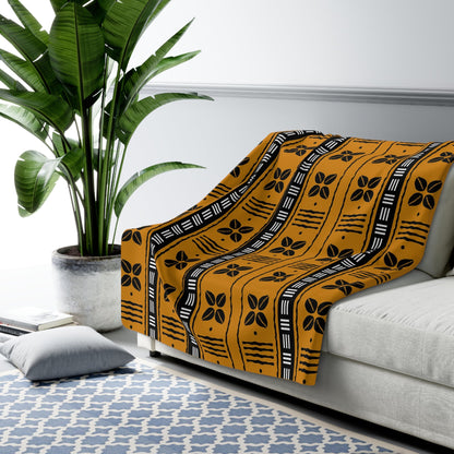African Cowrie Shells Sherpa Blanket - SANKTUARI DECOR
