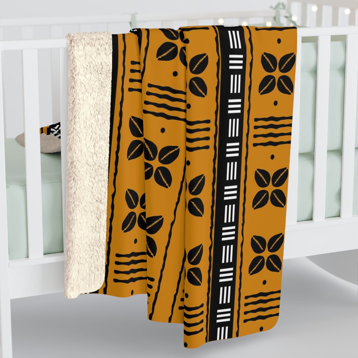 African Cowrie Shells Sherpa Blanket - SANKTUARI DECOR