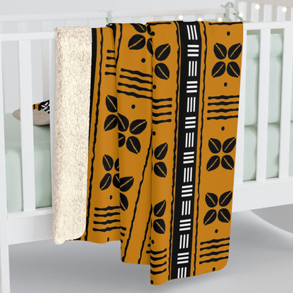 African Cowrie Shells Sherpa Blanket - SANKTUARI DECOR