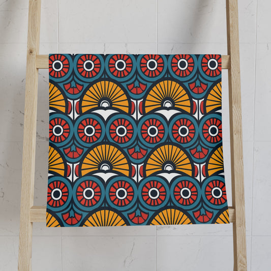 African Geometric Print Hand Towel - SANKTUARI DECOR