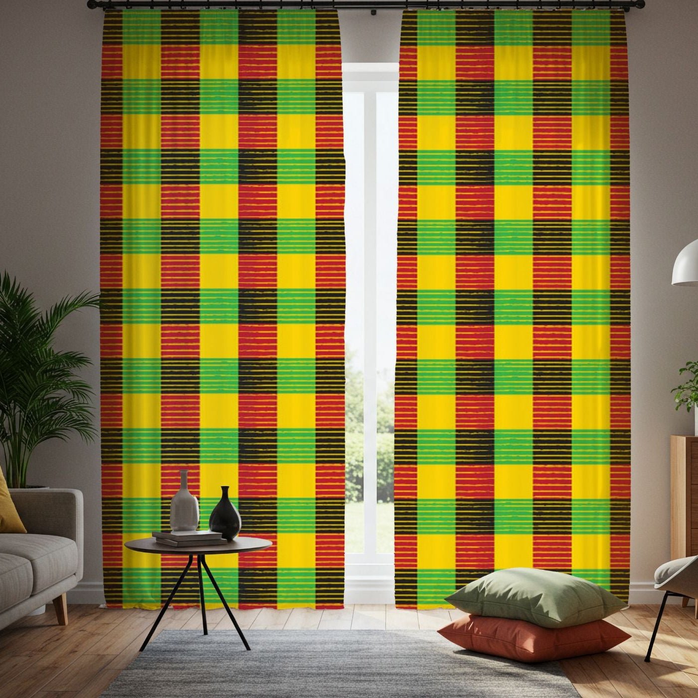African - Inspired Check Panel - SANKTUARI DECOR