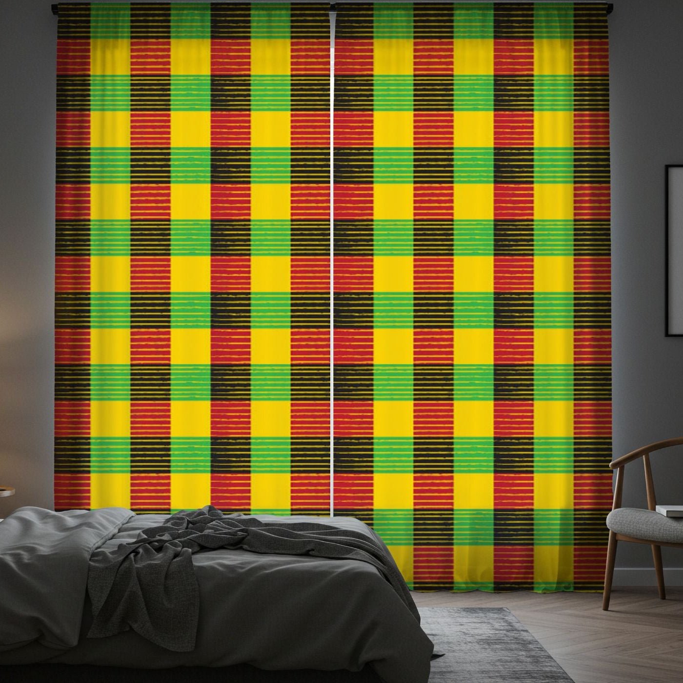African - Inspired Check Panel - SANKTUARI DECOR