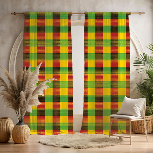 African - Inspired Check Panel - SANKTUARI DECOR