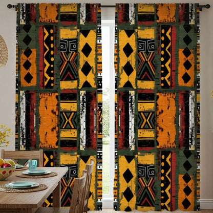 African Mudcloth Blackout Curtains - SANKTUARI DECOR