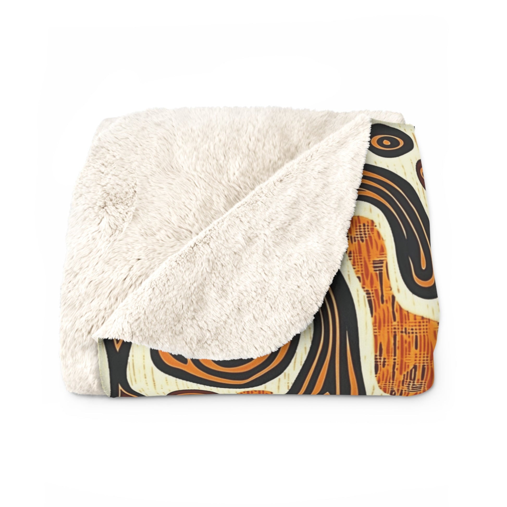 African Mudcloth Sherpa Blanket - SANKTUARI DECOR