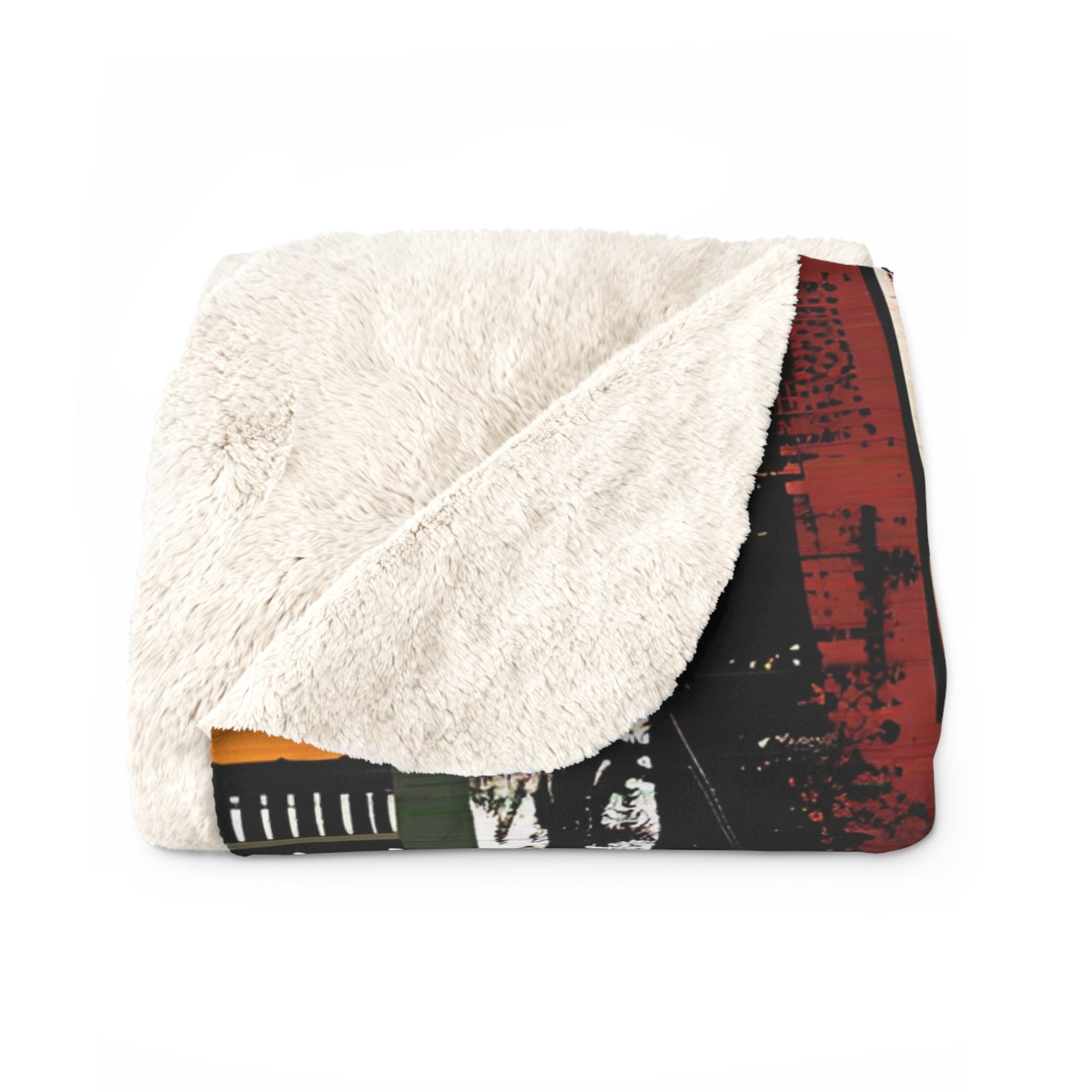 African Mudcloth Sherpa Blanket - SANKTUARI DECOR