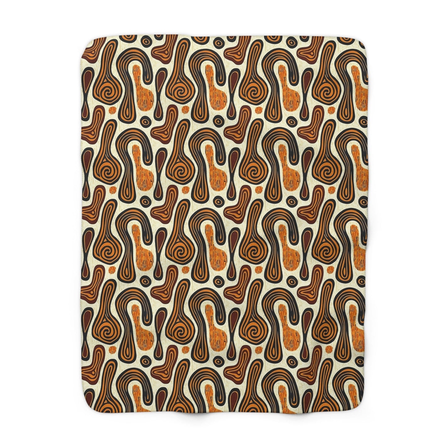 African Mudcloth Sherpa Blanket - SANKTUARI DECOR