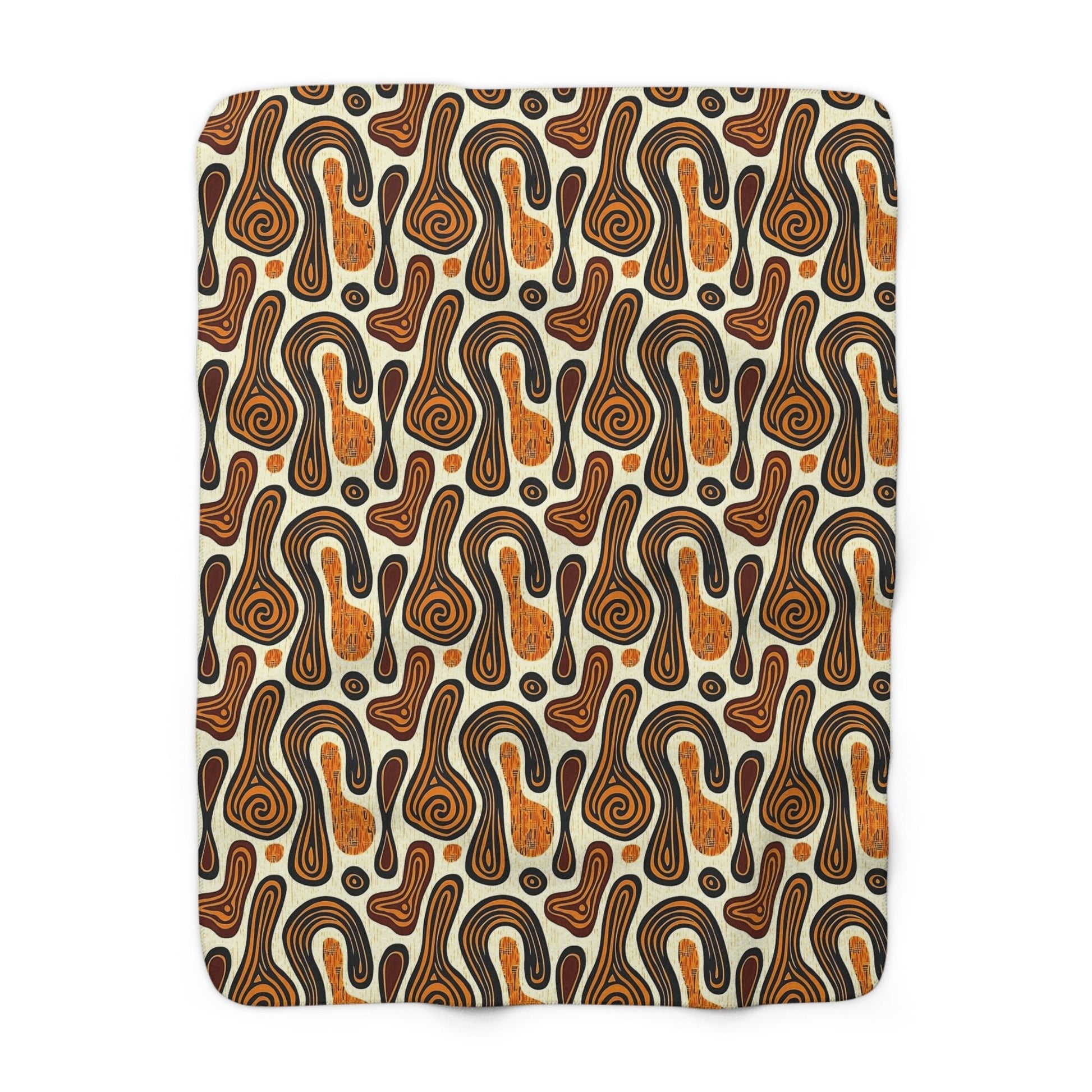 African Mudcloth Sherpa Blanket - SANKTUARI DECOR
