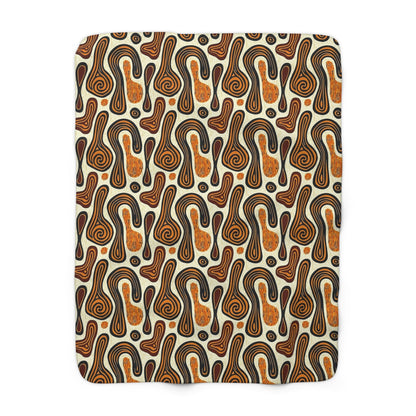 African Mudcloth Sherpa Blanket - SANKTUARI DECOR