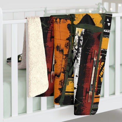 African Mudcloth Sherpa Blanket - SANKTUARI DECOR