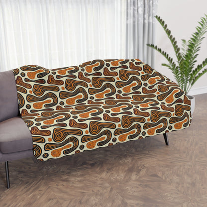 African Mudcloth Sherpa Blanket - SANKTUARI DECOR