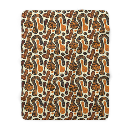 African Mudcloth Sherpa Blanket - SANKTUARI DECOR