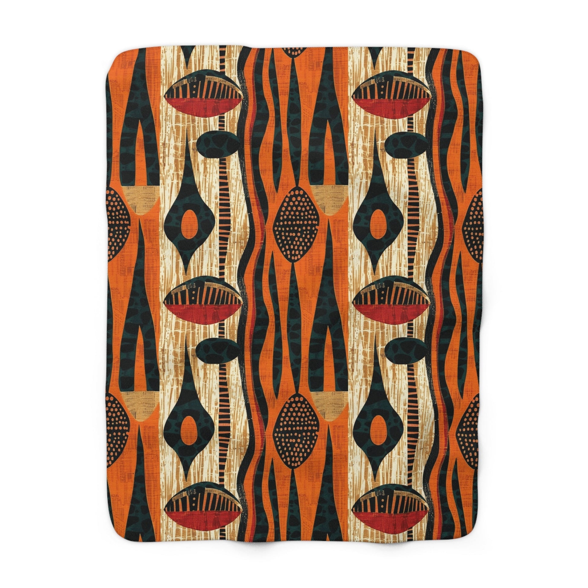African Print Sherpa Blanket - SANKTUARI DECOR