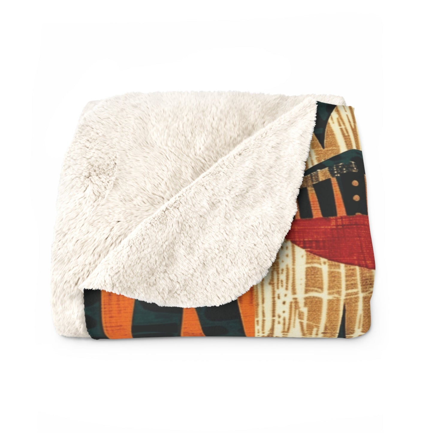 African Print Sherpa Blanket - SANKTUARI DECOR