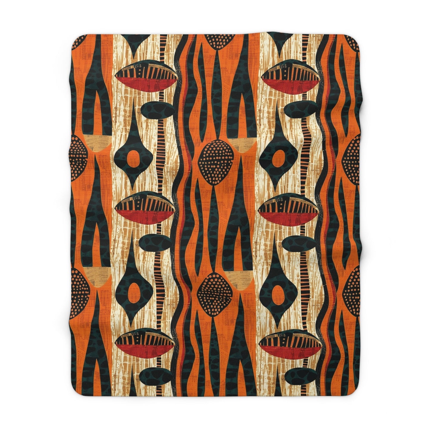 African Print Sherpa Blanket - SANKTUARI DECOR