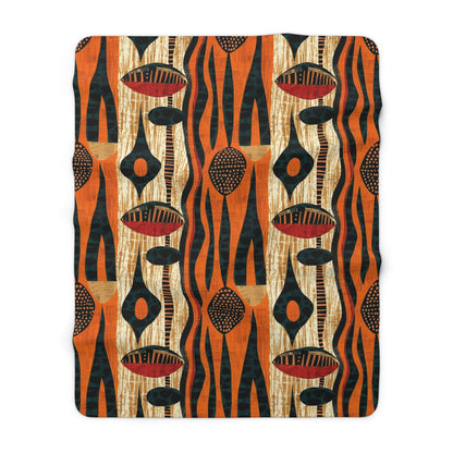 African Print Sherpa Blanket - SANKTUARI DECOR