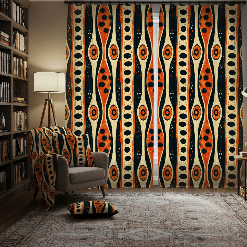African Tribal Mudcloth Living Room Decor Set - SANKTUARI DECOR