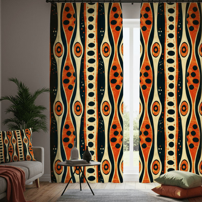 African Tribal Mudcloth Living Room Decor Set - SANKTUARI DECOR