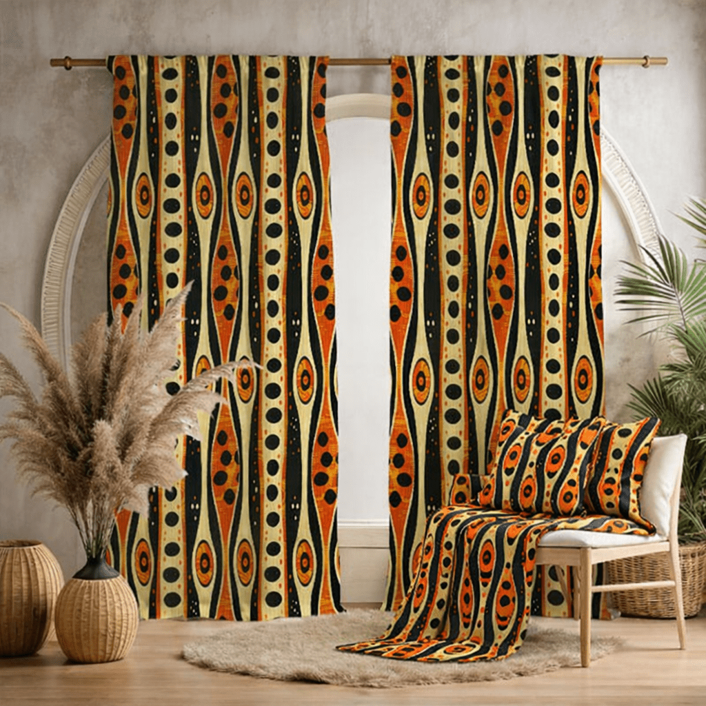 African Tribal Mudcloth Living Room Decor Set - SANKTUARI DECOR