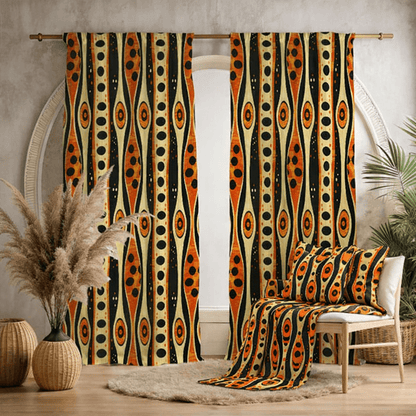 African Tribal Mudcloth Living Room Decor Set - SANKTUARI DECOR