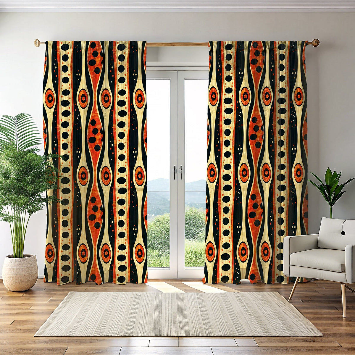 African Tribal Mudcloth Living Room Decor Set - SANKTUARI DECOR