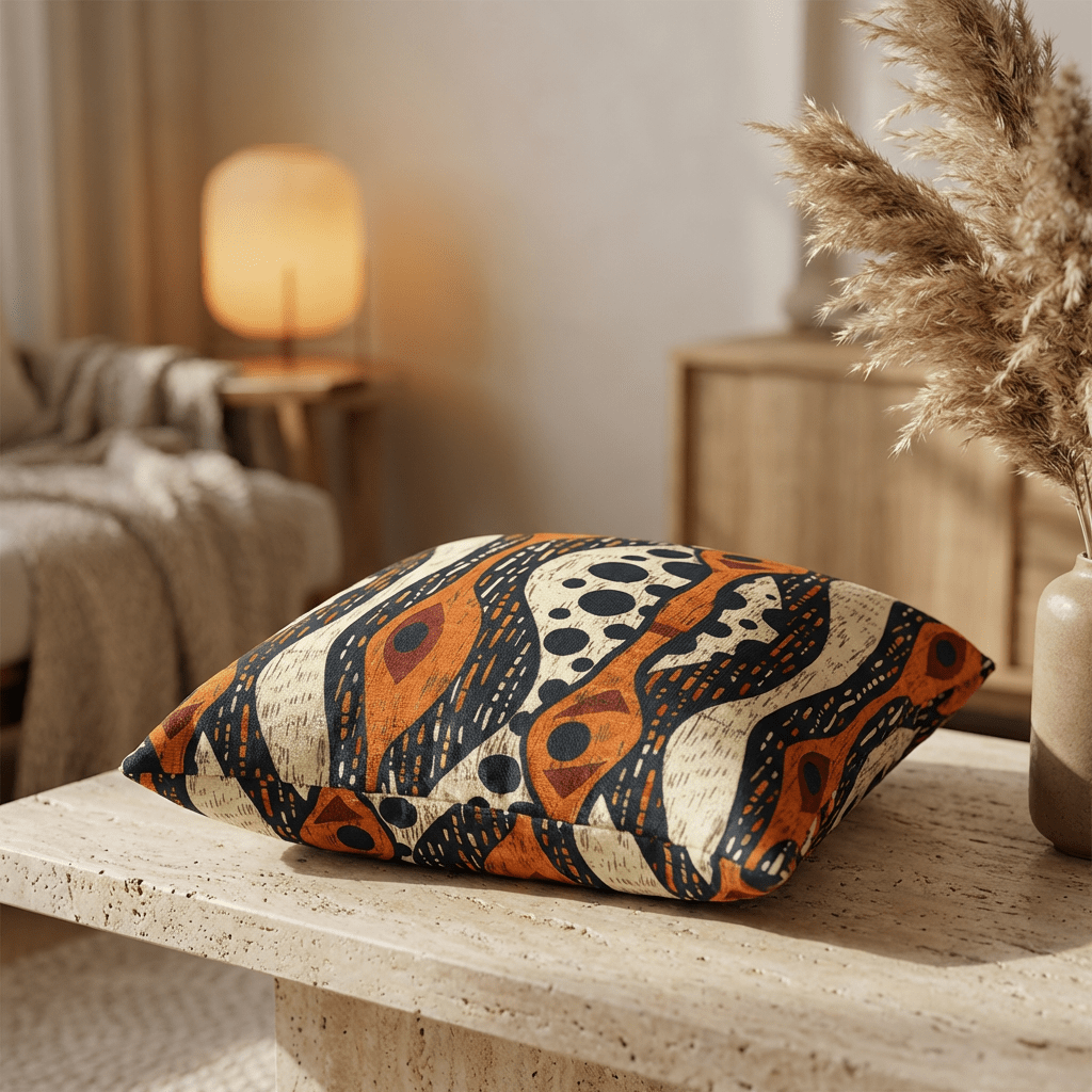 African Tribal Mudcloth Pillow Cover - SANKTUARI DECOR